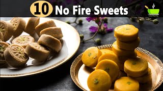 10 No Fire Sweets Recipe  Cooking Without Fire Recipes  Bina Gas 5 Minutes Me Diwali sweet recipe [upl. by Latia928]