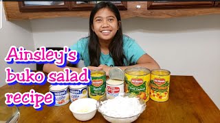 BUKO SALAD  BUKO SALAD RECIPE  AINSLEYS VERSION [upl. by Nilak]