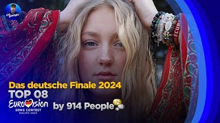 🇩🇪 Das Deutsche Finale 2024 Top 08 by 914 People Germany Eurovision 2024 [upl. by Aerdnek]