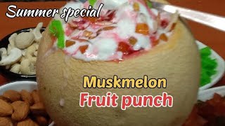 Muskmelon Fruit punch Summer Special Muskmelon thick shake [upl. by Millie266]