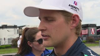 Marcus Ericsson Linus Lundqvist crash in Indy 500 practice [upl. by Naimaj]