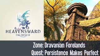 FFXIV Heavensward Quest  Dravanian Forelands Persistence Makes Perfect [upl. by Howey]