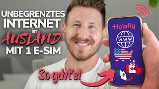 Mobiles Internet mit eSim Karte für USA Kanada und Mexiko  Holafly Nordamerika eSim [upl. by Bellina]