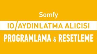 Somfy io Aydınlatma Alıcısı Programlama ve Resetleme [upl. by Rochemont]