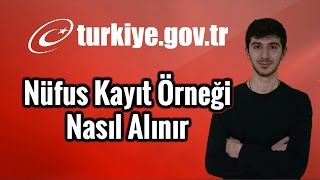 Nüfus Kayıt Örneği Nasıl Alınır EDevlet [upl. by Cherie]