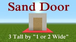 Minecraft Tutorial  Sand Door quot3 x 1 or 2 Widequot [upl. by Ramed65]