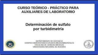 Determinación de sulfato por turbidimetría [upl. by Arly]