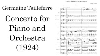 Germaine Tailleferre  Piano Concerto 1924 [upl. by Enitsud711]