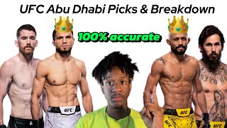 My UFC Abu Dhabi Sandhagen vs Nurmagomedov Picks amp Breakdown  Accurate Bets [upl. by Rehpotsirhcnhoj]