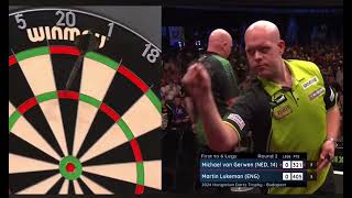 9 DARTER  Michael Van Gerwen 9 Darter  Hungarian Darts Trophy 2024 🎯 [upl. by Colville192]