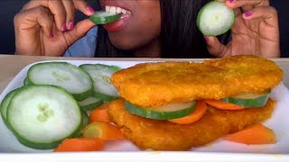 ASMR Hash Brown Sandwich  Side Veggies  Eating Sounds Mukbang  Eat With Asa [upl. by Annaes]