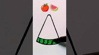 🍎🍉 Creative emoji mixing drawings emojiartart satisfying painting [upl. by Ellehcin]