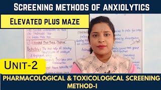 Screening Methods Of Anxiolytics  Elevated Plus Maze Method  Anxiogenic Agent Screening [upl. by Anissa225]