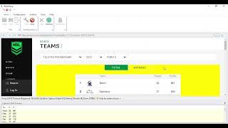 Scraping NRL Website for team statistics for various drop down options [upl. by Ballman]