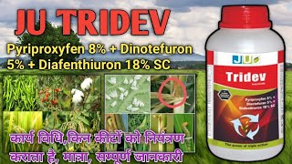 Ju tridev insecticide  Pyriproxyfen 8  Dinotefuron 5 Diafenthiuron 18 SC  सम्पूर्ण जानकारी [upl. by Ennayelhsa843]