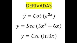 Derivadas Cotangente Secante y cosecante [upl. by Roberts]