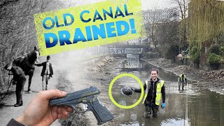 GUNS SWORDS and WW2 relics found in a drained canal Unbelievable finds in the Hertford Union Canal [upl. by Nedry]