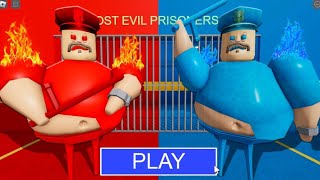 NEW UPDATE FIRE BARRY VS WATER BARRY in BARRYS PRISON RUN Scary Obby Roblox [upl. by Ahcsat]