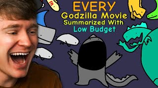 Reacting to Every GODZILLA MOVIE Summarized in LOW BUIDGET [upl. by Zul]