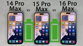 iPhone 16 Pro Max vs 15 Pro Max vs 14 Pro Max Battery Life DRAIN Test [upl. by Lupe]