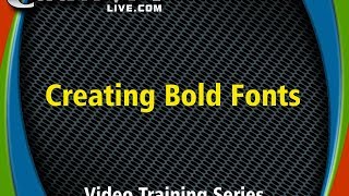 Creating Bold Fonts [upl. by Eam629]