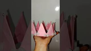 Paper se crown kaise banaen paper se Taj kaise banate hain 5 easy paper cutting ldeas shorts [upl. by Oirramaj728]