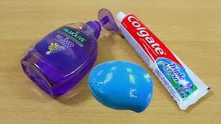 Colgate and Hand Soap Slime How to Make Slime Soap Salt and Toothpaste NO GLUE [upl. by Nolad581]