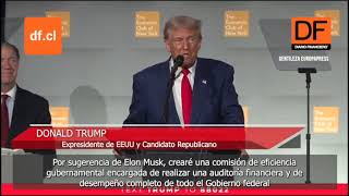 Trump designará a Elon Musk para liderar un comité que audite las medidas del Gobierno si gana [upl. by Assiram307]