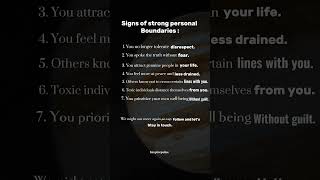 Signs of strong personal boundaries 🗿 motivation positivevibes quotes successmindset facts [upl. by Yesdnyl878]