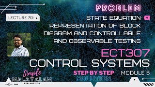 Block diagram testing for controllability and observability  Problem  CS  Module 5  Lect 80 [upl. by Morrissey]