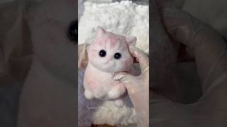 Adorable Strawberry Lemonade Chubby Squishy Kitty cat squishy diy cute handmade asmr [upl. by Tager]