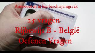 RIJBEWIJS B BELGIE OEFENVRAGEN  1 [upl. by Anifesoj873]