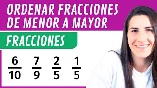 ORDENAR FRACCIONES de Menor a Mayor 🍕 Ejercicios de Fracciones [upl. by Cyprio]