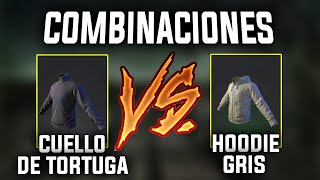 CUELLO DE TORTUGA VS HOODIE GRIS  COMBINACIONES DE ROPA FREE FIRE 💥 [upl. by Fi]