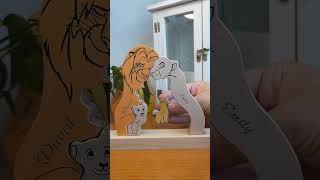 Super gift for a big family wooden lionking woodartist woodart personalizedgifts disney lion [upl. by Tenner]