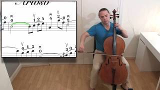 EASY Bach ARIOSO Cello Lesson [upl. by Erika71]