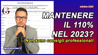 Per avere la PROROGA del SUPERBONUS al 2023 è sufficiente presentare la CILAS ora [upl. by Novaj22]