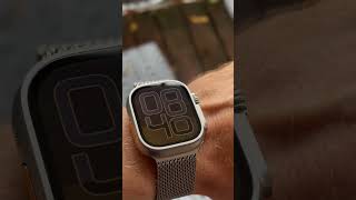 Apple Watch Ultra 2 with Natural Titanium Milanese Loop Natural milanese applewatchultra [upl. by Felton]