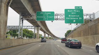 Driving from LaGuardia Airport LGA to Kennedy Airport JFK New York City  July 2022 [upl. by Fairley]