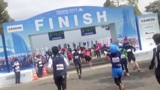 横浜マラソン2015 フィニッシュとその後 Yokohama Marathon [upl. by Ginevra48]