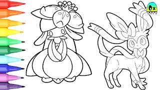 Coloring Pages Pokemon Sylveon colouring for children [upl. by Enyledam416]