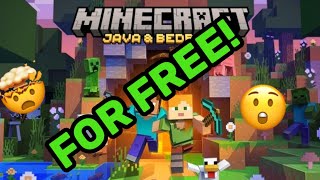 How to get Minecraft java or bedrock for free 2024 [upl. by Nedrud714]