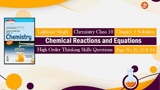 High Order Thinking Skills Questions S Chand Class 10 Chemistry Solution Ch 1  Page no 22 23 amp 24 [upl. by Sapowith6]