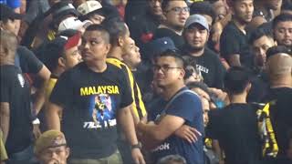 Suasana Tribun Suporter Malaysia di GBK  Kualifikasi Piala Dunia 2022 Zona Asia [upl. by Emarej264]