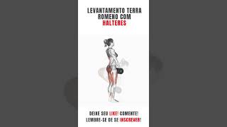 Levantamento terra romeno com halteres aprenda agora força bodybuilding [upl. by Newo]