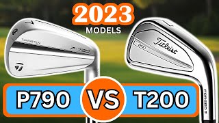 New TITLEIST T200 vs TAYLORMADE P790  New 2023 Iron Battle [upl. by Ehsom]