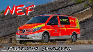 Feuerwehr Dinslaken NEF Notarzteinsatzfahrzeug  REDCAR  Standby W3 [upl. by Skipper238]