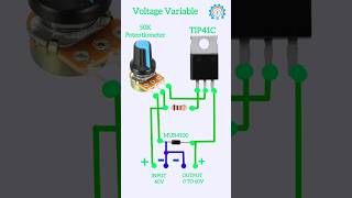 Voltage Variable Circuit  Variable Power Supply  60V To Variable 5V Shorts Video [upl. by Meta]