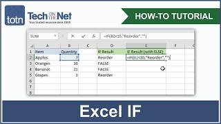 How to use the IF function in Excel [upl. by Nareht]