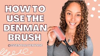 HOW TO USE THE DENMAN BRUSH  Creating brush tension for natural curls [upl. by Luemas439]